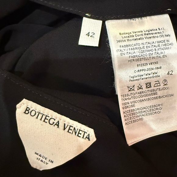 Bottega Veneta Cut-Out Gathered Black Midi Dress with Gold Embellishment NEW - Picture 12 of 13